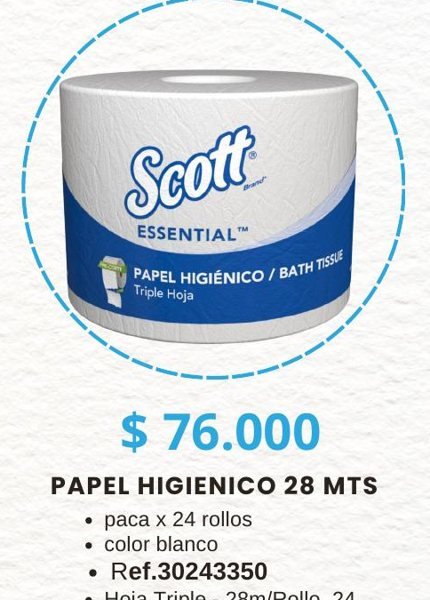 Papel higiénico 28 mts