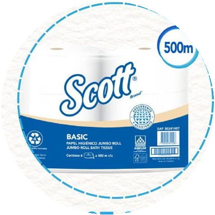 Papel higiénico 500 mts