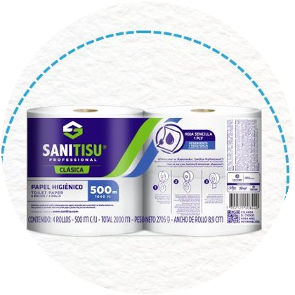 Papel higiénico 500 mts — Sanitisu