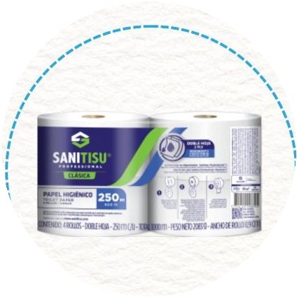 Papel higiénico 250 mts — Sanitisu