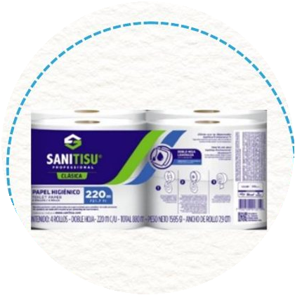Papel higiénico 220 mts — Sanitisu