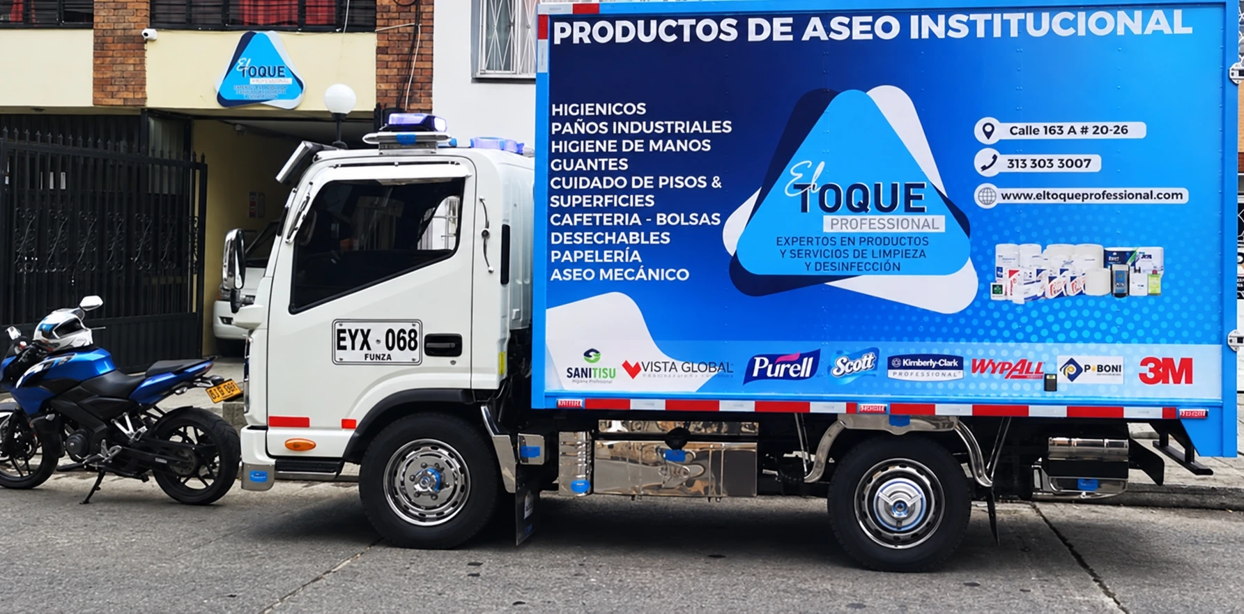 Vehículo de distribución de El Toque Professional